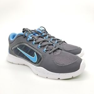 Nike Flex Trainer 4 Athletic Shoes Gray Blue Sz 8